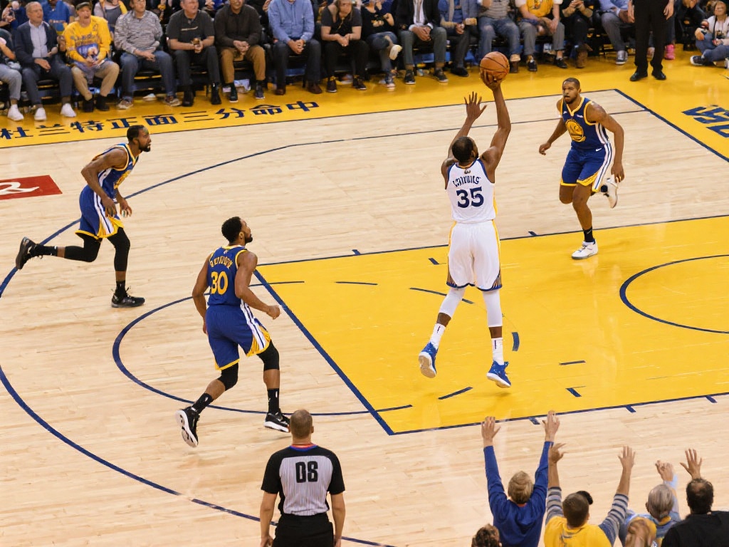 以这次“琼斯横传中路 杜兰特正面三分命中